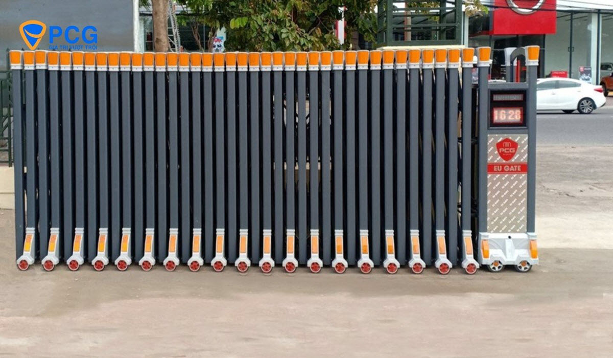 Cổng xếp hợp kim nhôm