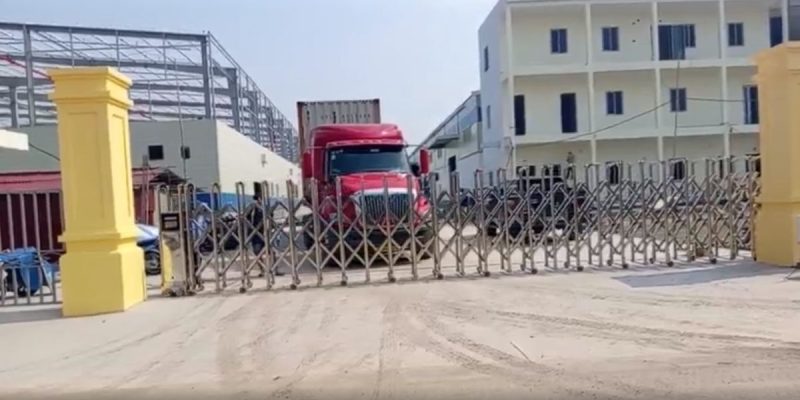 Lắp đặt cổng xếp P009 tại Hưng Yên