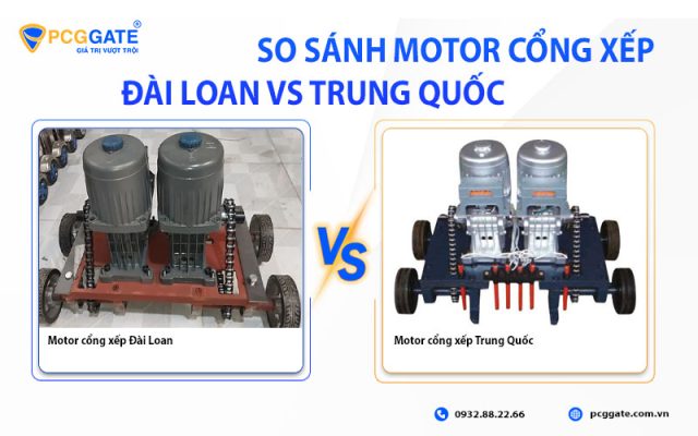So Sánh Motor Cổng Xếp Đài Loan Và Trung Quốc